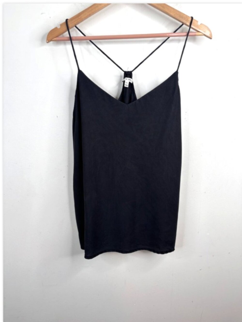 Alex Mill Black Lyocell Camisole Tank Top Womens Size XL V-Neck Racerback GOOP